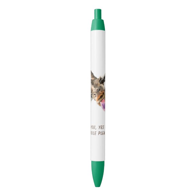 Funny Giraffe Pen - Benutzerdefinierter Text Kugelschreiber (Vorderseite Vertikal)