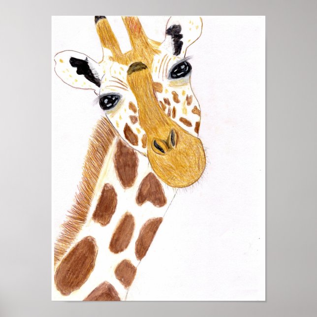 Funny Giraffe Poster (Vorne)