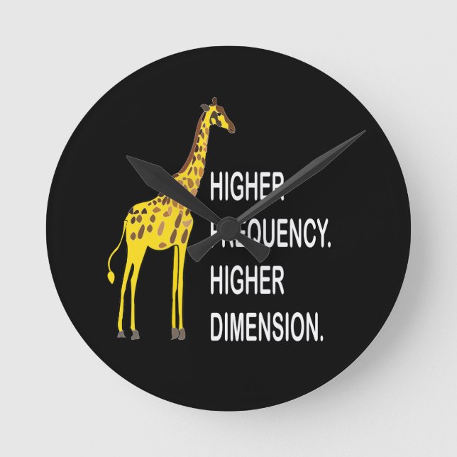 Funny Giraffe Pun Runde Wanduhr (Vorderseite)