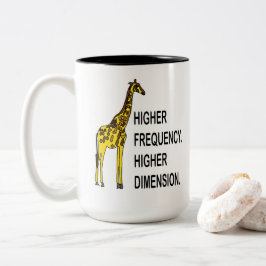 Funny Giraffe Pun Zweifarbige Tasse