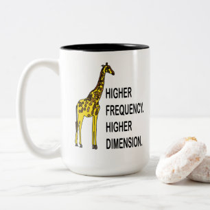 Funny Giraffe Pun Zweifarbige Tasse
