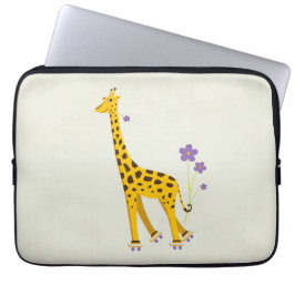 Funny Giraffe Roller Skaten 15in Laptopschutzhülle