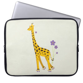 Funny Giraffe Roller Skaten 15in Laptopschutzhülle
