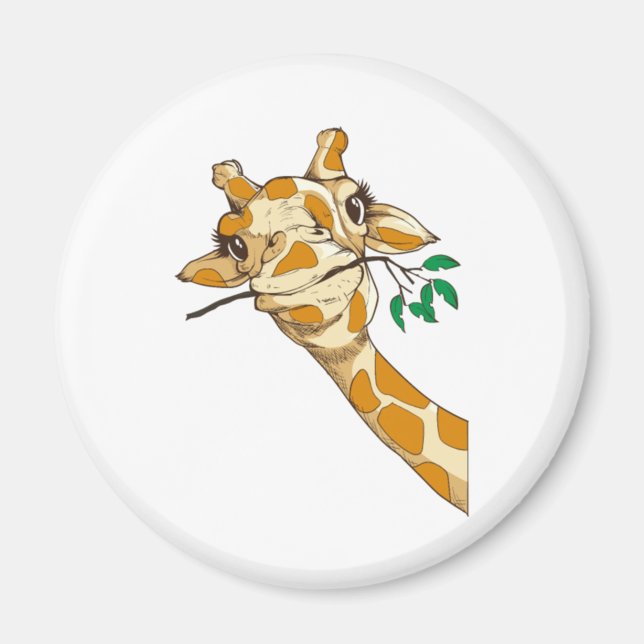 Funny Giraffe Safari Zoo Liebe Giraffen Magnet (Vorne)