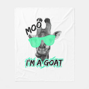 Funny Giraffe Shirt Moo Ich bin ein Ziege Niedlich Fleecedecke
