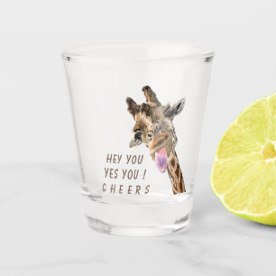 Funny Giraffe Shot Glass Cheers - Custom Text Schnapsglas