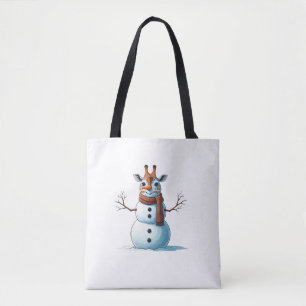 Funny Giraffe Snowman Scarf Weihnachtsfrauen Mens