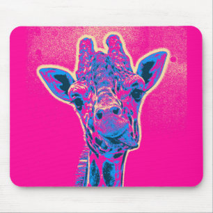 Funny Giraffe stickt seine Zunge heraus Mousepad