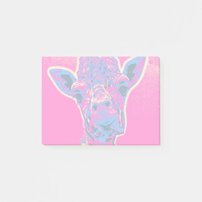 Funny Giraffe stickt seine Zunge heraus Post-it Klebezettel (Vorderseite)