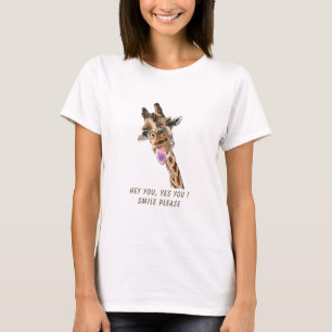 Funny Giraffe T - Shirt Lächeln - Benutzerdefinier