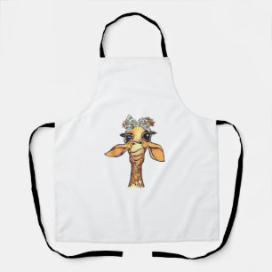 Funny Giraffe Tropical Bandana Hipster Giraffe Gif Schürze
