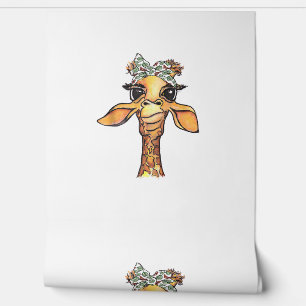 Funny Giraffe Tropical Bandana Hipster Giraffe Gif Tapete