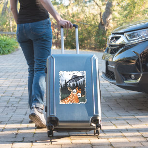 Funny Giraffe UFO Zoo Animal Weird Meme Graphic _ Aufkleber