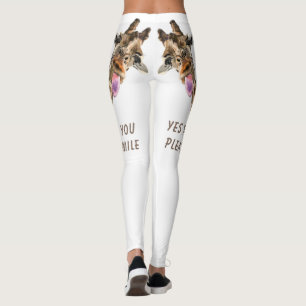 Funny Giraffe Zunge Out Playful Wink - Hinzufügen Leggings