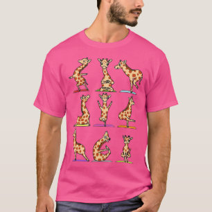Funny Giraffes Yoga Asana Posen Medizin Liebhaber T-Shirt