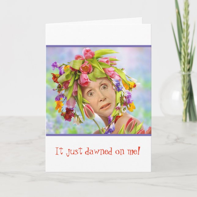 Funny Girl Birthday Card Karte (Vorderseite)