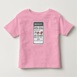 Funny Girl Ingredients Label Einfaches Halloween Kleinkind T-shirt