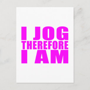 Funny Girl Joggers Quotes: Ich Jog deshalb bin ich Postkarte