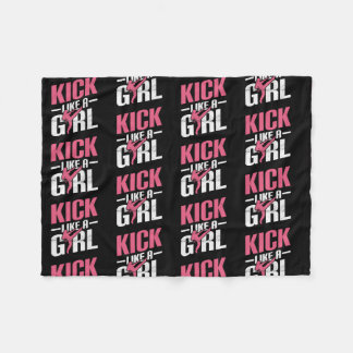 Funny Girl Martial Arts Girl Fleecedecke