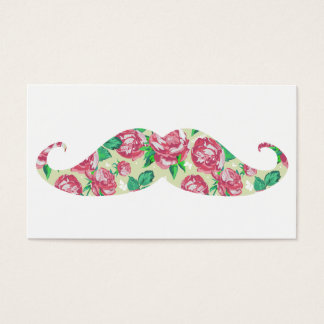 Funny Girl Pink Green White Floral Mustache