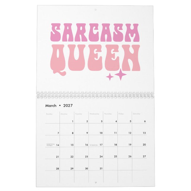 Funny Girl Pink Quotes Kalender (Mär 2027)