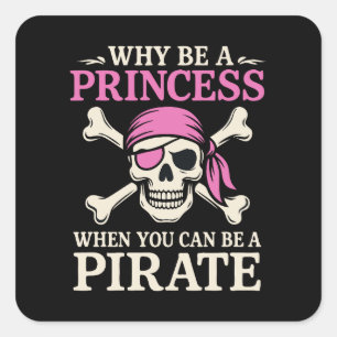 Funny Girl Warum Prinzessin sein, wenn man sein ka Quadratischer Aufkleber