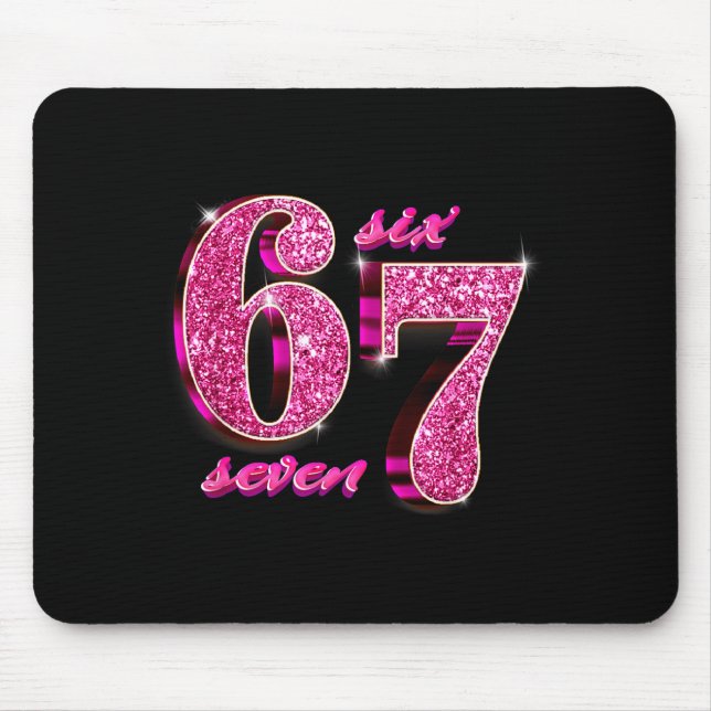 Funny Girls Nk Coquette 67 Six Seven Meme Brainrot Mousepad (Vorne)