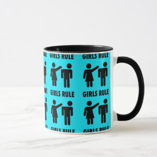 Funny Girls Rule Aquamarin Türkis Blue Girl Power Tasse