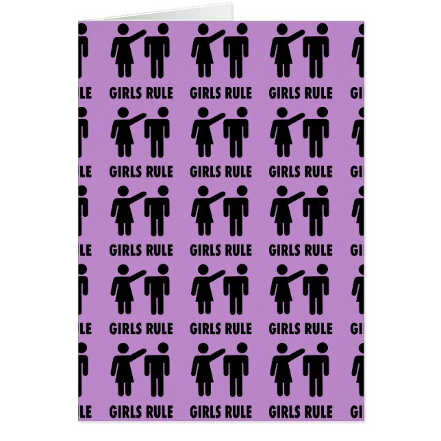 Funny Girls Rule Lila Girl Power Feminist Geschenk (Vorne)