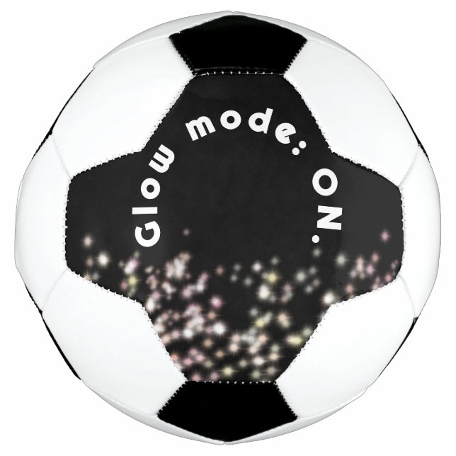 Funny Girly glühen Glitzer inspirierend funkelnd Fußball (Vorderseite)