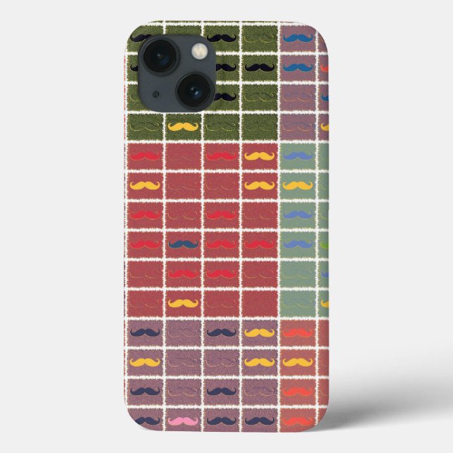 Funny Girly Mustache 2 Case-Mate iPhone Hülle (Rückseite)