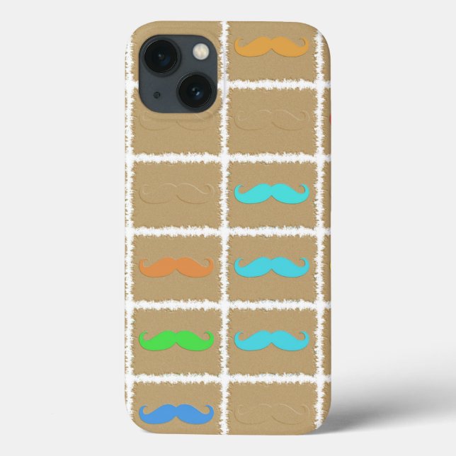 Funny Girly Mustache 3 Case-Mate iPhone Hülle (Rückseite)