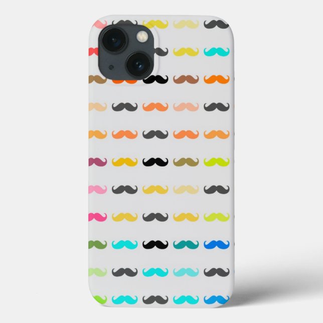 Funny Girly Mustache 4 Case-Mate iPhone Hülle (Rückseite)