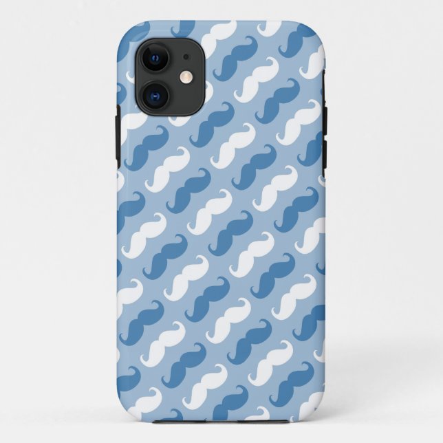 Funny Girly Mustache 7 Case-Mate iPhone Hülle (Rückseite)