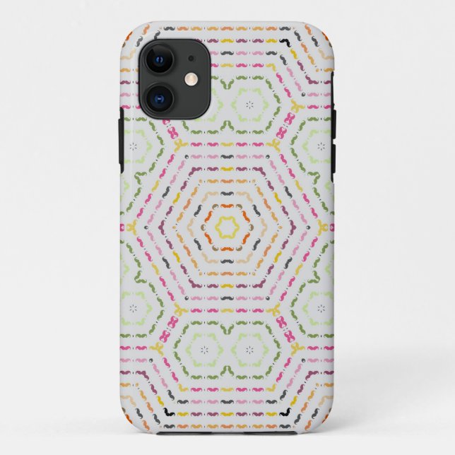Funny Girly Mustache Case-Mate iPhone Hülle (Rückseite)