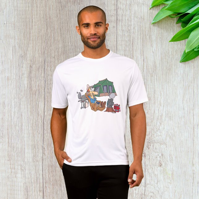 Funny Glamping Cartoon Luxus Camping T-Shirt (Von Creator hochgeladen)