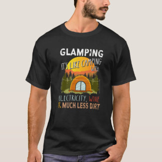 Funny Glamping Definition Glamper Camping Campers T-Shirt