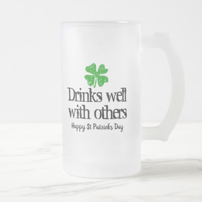 Funny glass Bier Tasse für St Patrick's Day (Rechts)