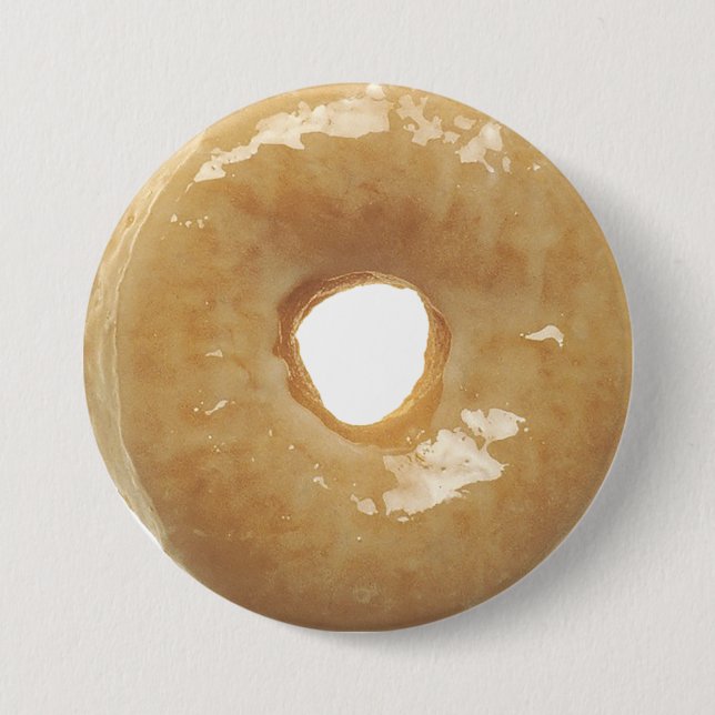Funny Glazed Donut Doughnut Button (Vorderseite)