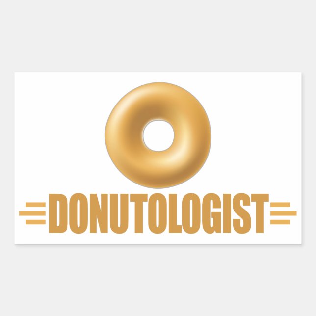 Funny Glazed Donut Lover Rechteckiger Aufkleber (Vorderseite)