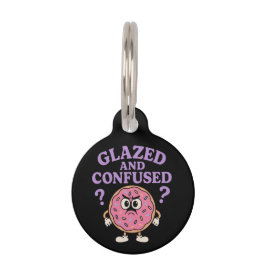 Funny Glazed und Konfuse Donut Design Haustiermarke