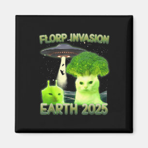 Funny Glerp Glorp Funny Alien Cat Meme Vintag Magnet