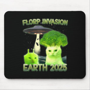 Funny Glerp Glorp Funny Alien Cat Meme Vintag Mousepad