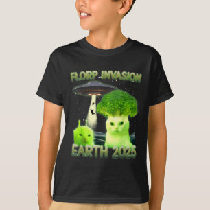 Funny Glerp Glorp Funny Alien Cat Meme Vintag T-s T-Shirt