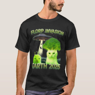 Funny Glerp Glorp Funny Alien Cat Meme Vintag T-Shirt