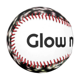 "Funny Glow-Modus Schwarz-Glitzer inspirierend Baseball