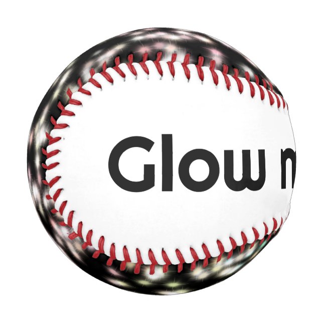 "Funny Glow-Modus Schwarz-Glitzer inspirierend Baseball (Vorderseite Links)