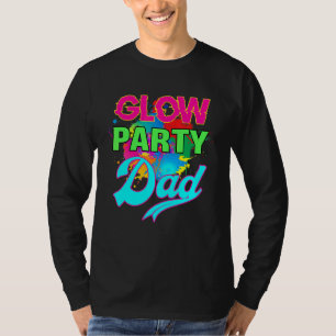 Funny Glow Party Squad Colorful Splash Retro Glanz T-Shirt