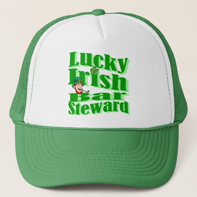 Funny Glück Irish St Patrick's Day Truckerkappe (Vorderseite)