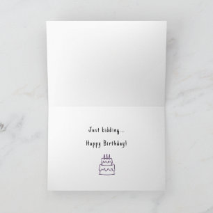 Funny glücklicher Geburtstag minimalistisch ein an Karte